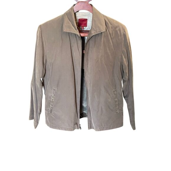 Vintage Cole Haan Country Lightweight Jacket Suede Trim 1990s Size Small - Picture 4 of 14